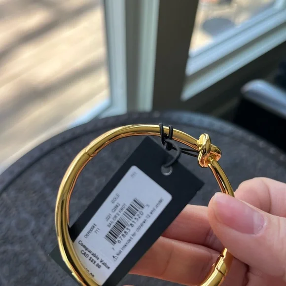 KATE SPADE SAILOR’S KNOT GOLD HINGE BANGLE BRACELET - Picture 7 of 7